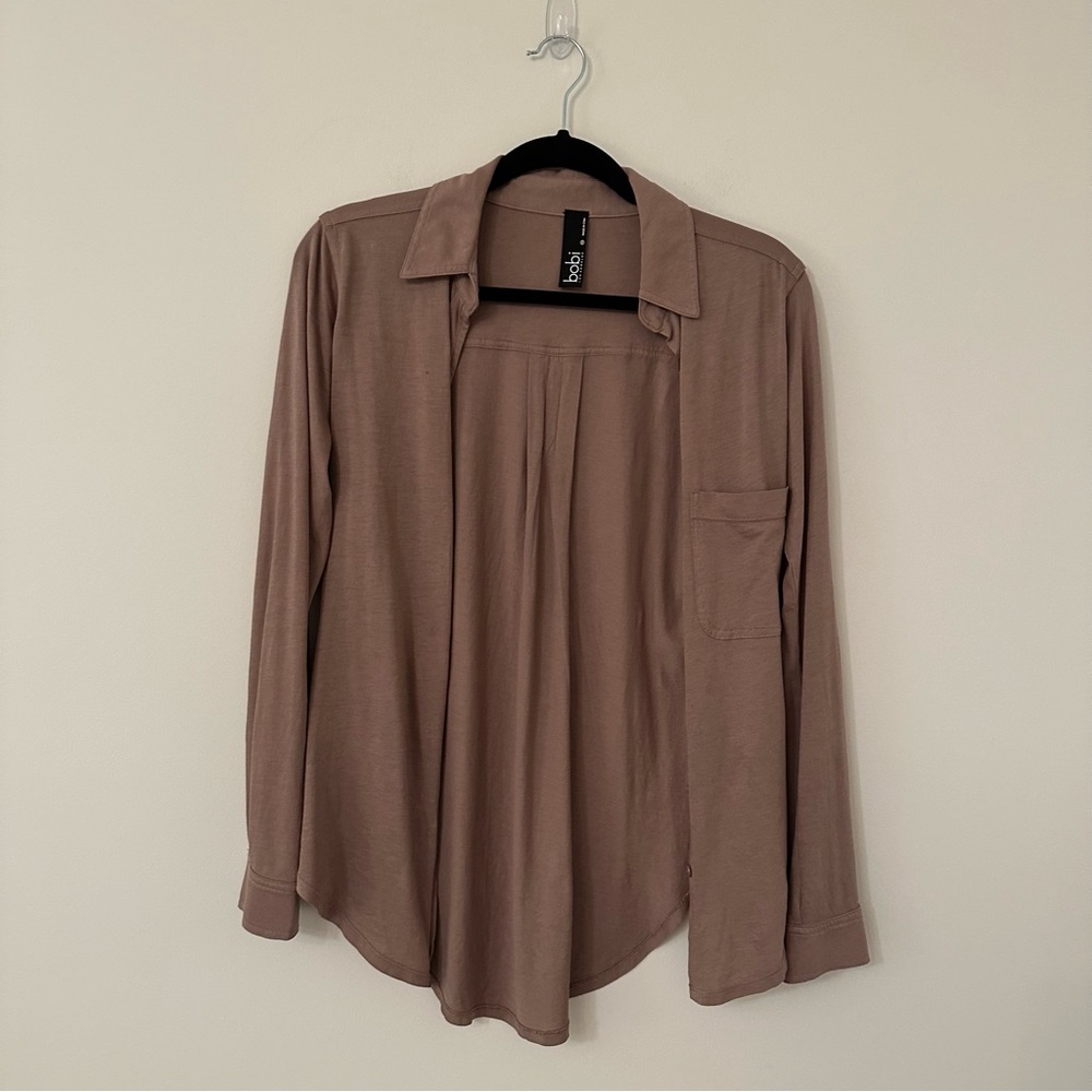 Bobi Lightweight Jersey Button Up In Java - image 2